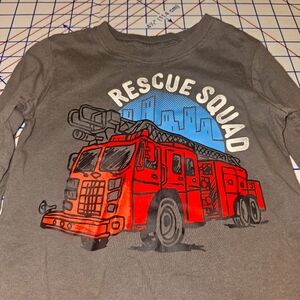 EUC | Carter's | 3T | Rescue Squad Fire Truck Long Sleeve Shirt